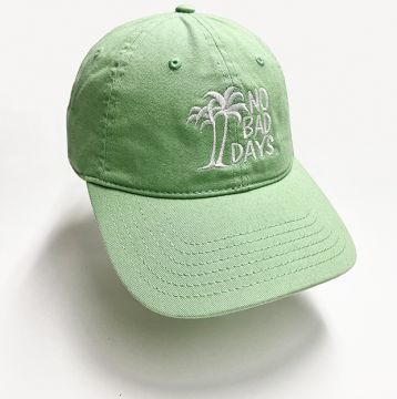 NO BAD DAYS® 6 Panel Twill Cap - Mint Palms Dad Hat